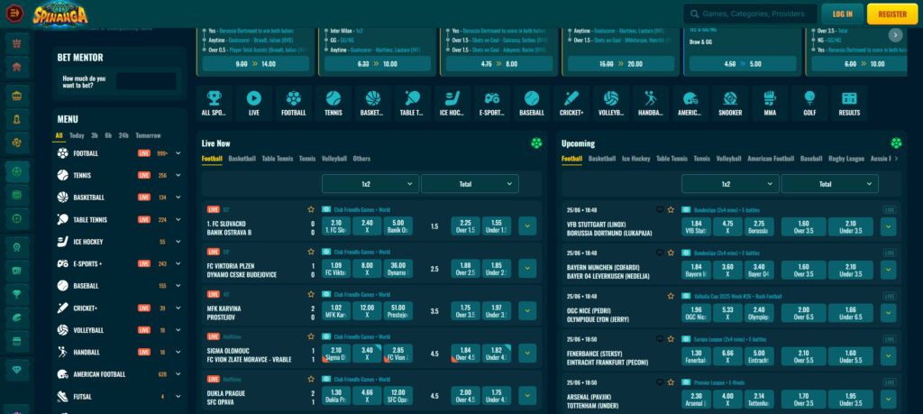 Spinanga betting